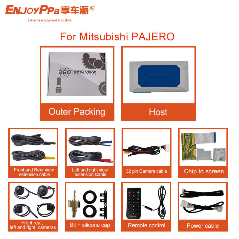 Système de caméra de véhicule à 360 degrés LPDDR4 de 1 Go pour Mitsubishi PAJERO