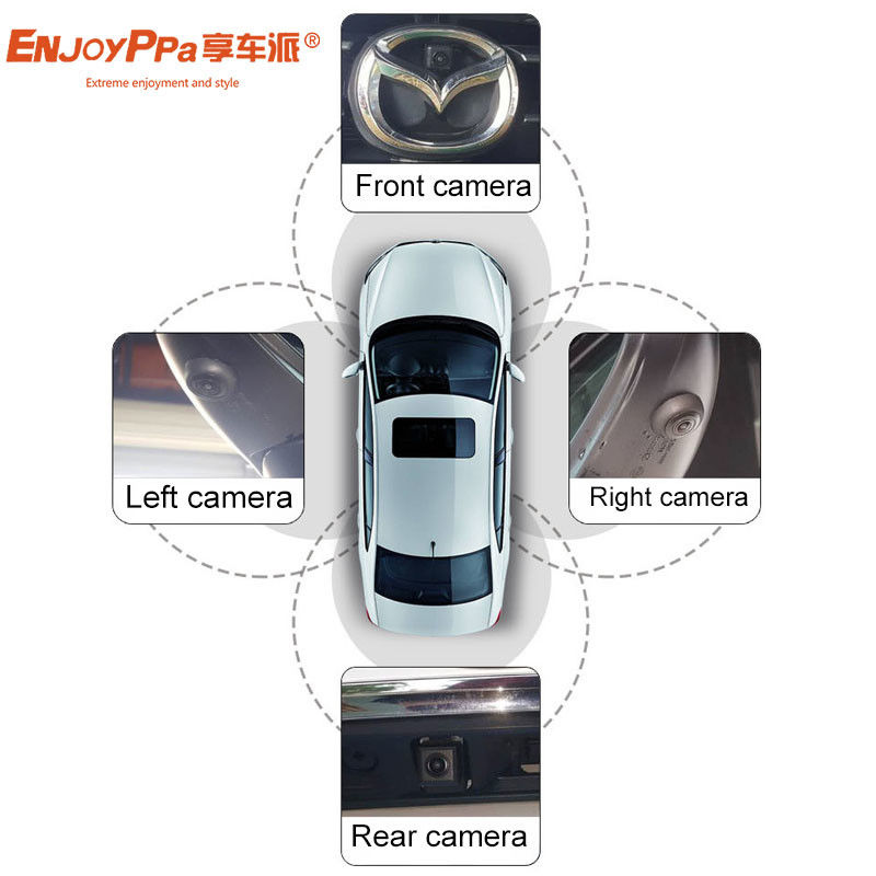 Systèmes de caméra de voiture à écran LCD 360 Pour Mazda CX3 Recording Decorder Caméra HD