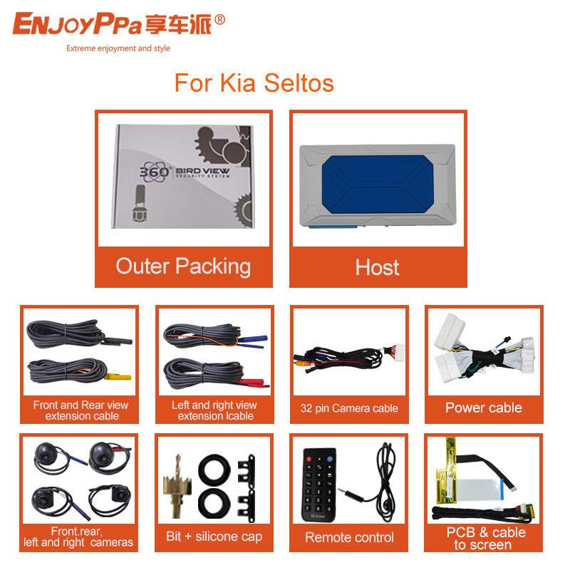 Système de caméra 360 pour voiture de surveillance panoramique du point mort