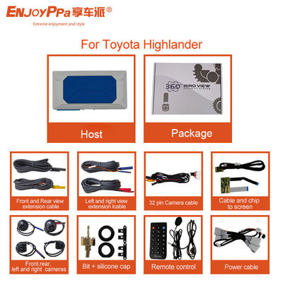 Kit de caméra de stationnement à vision nocturne 360 1080P pour Toyota Highlander