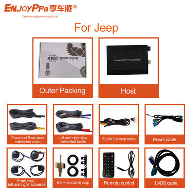 Système de caméra de voiture à 360 degrés pour Jeep Fisheye Caméras d'observation environnante