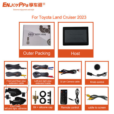 Système de caméra de voiture à vue d'oiseau à 360 degrés pour Toyota Land Cruiser 2023