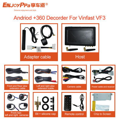 Vinfast VF 3 360 Caméra de voiture 12V alimentation et résolution 1080P pour la mise à jour d'écran d'origine avec système Andriod
