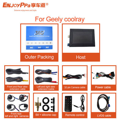 Système de caméra de voiture imperméable à l'eau à 360 degrés pour la sécurité de la surveillance Geely Coolray